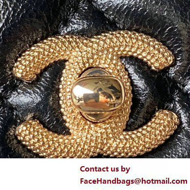 Chanel Shiny Crumpled Lambskin, Imitation Pearls & Gold-Tone Metal Clutch with Chain Bag AP3803 Black 2025